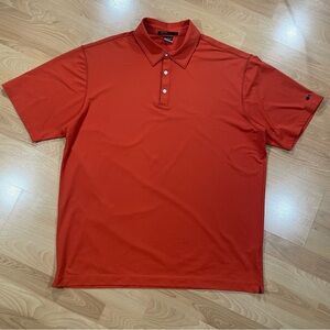 Nike Tiger Woods Collection Polo Shirt Mens Size XLarge Orange Golf Dri-Fit